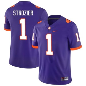 Purple Mens Alumni #1 Clemson Tigers College Football Branden Strozier Jersey 305014-628