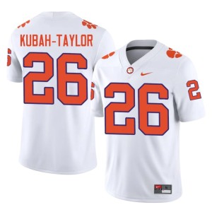 White Men's C.J. Kubah-Taylor #26 Alumni College Football Clemson National Championship Jerseys 334369-203