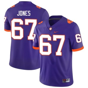 Purple Clemson University Mens #67 College Football Game Carlito Jones Jerseys 695339-180