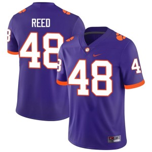 Purple Official Men Clemson #48 Charlie Reed College Football Jersey 558140-980