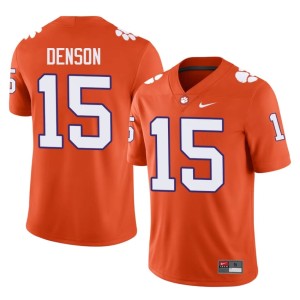 Orange College Football Official Clemson University Tigers Mens Chris Denson #15 Jerseys 292876-497