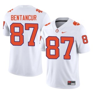 White Mens College Football #87 Replica Christian Bentancur CU Jersey 175706-990