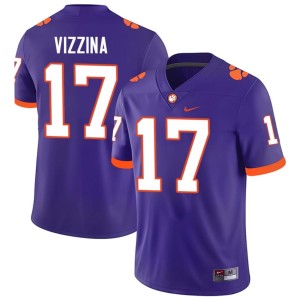 Purple Tiger Town Christopher Vizzina #17 College Football Limited Men's Jerseys 396513-360