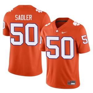 Orange Collin Sadler Tigers Men's College Football Replica #50 Jersey 711295-441