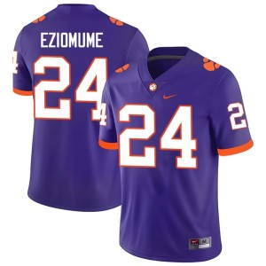 Purple #24 Game Tigers College Football Men David Eziomume Jerseys 634481-747