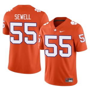 Orange College Football Clemson Tigers Stitched #55 Men's Harris Sewell Jerseys 467358-748