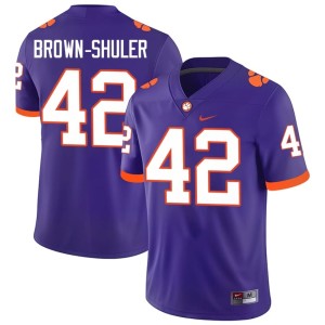 Purple Hevin Brown-Shuler #42 2026-27 Mens College Football Clemson National Championship Jersey 922846-449