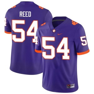 Purple #54 Ian Reed Mens College Football Game Clemson University Tigers Jerseys 120970-626