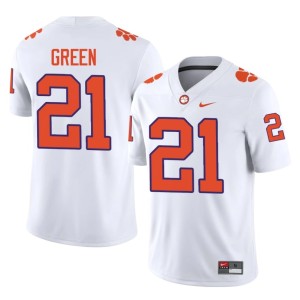 White College Football Embroidery #21 Jarvis Green Men CFP Champs Jerseys 438449-882