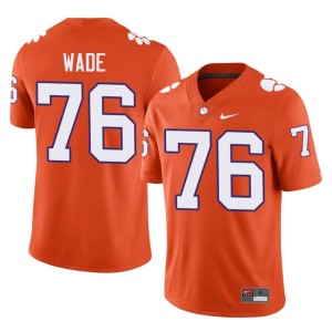 Orange #76 Mason Wade College Football Men's CLEM Official Jerseys 736744-422