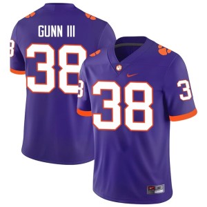Purple #38 Men University Robert Gunn III College Football Clemson Tigers Jerseys 961463-205