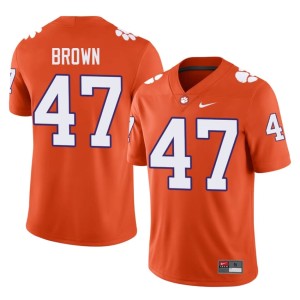 Orange Mens Sammy Brown #47 College Football CLEM Game Jersey 204266-102