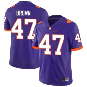 Purple #47 Men Replica College Football CLEM Sammy Brown Jersey 910188-930