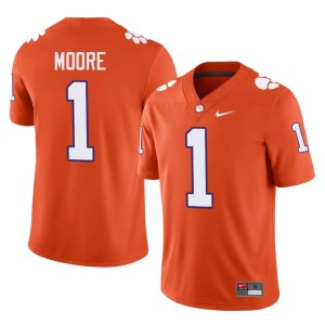 Orange T.J. Moore #1 College Football Men Clemson Tigers Official Jersey 139143-761