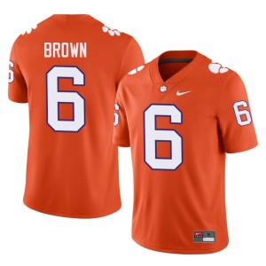 Orange Tiger Town Men College Football #6 Replica Tyler Brown Jersey 378027-932