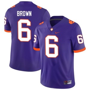 Purple Mens Alumni Clemson Tyler Brown #6 College Football Jerseys 680400-626