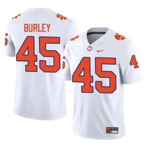 White Vic Burley #45 University Clemson National Championship College Football Mens Jersey 515827-659