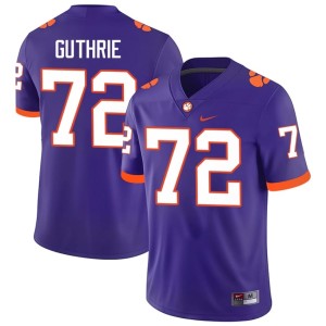 Purple Mens Clemson Tigers #72 High School Adam Guthrie College Football Jerseys 569368-924