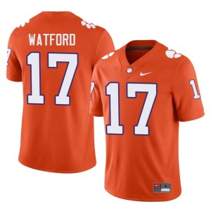 Orange Clemson Ari Watford Stitched Men #17 College Football Jerseys 916221-238