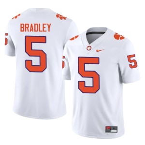 White Game College Football #5 Men Clemson National Championship Brock Bradley Jersey 262694-100