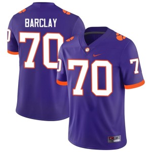 Purple Chance Barclay College Football Embroidery #70 Mens Clemson University Tigers Jerseys 677182-100