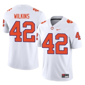 White Men's Embroidery Christian Wilkins Clemson National Championship #42 College Football Jerseys 163998-397