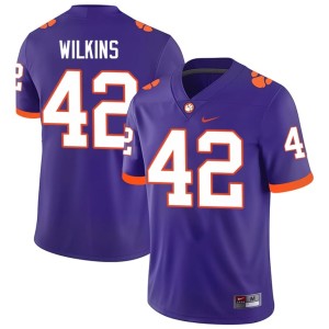 Purple Replica Mens Clemson University Christian Wilkins #42 College Football Jerseys 225270-946