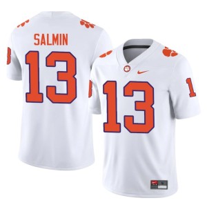 White College Football Connor Salmin Replica #13 Mens Clemson National Championship Jerseys 248826-479