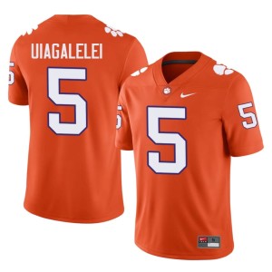Orange #5 College Football Mens DJ Uiagalelei Stitched Clemson Tigers Jerseys 155508-292