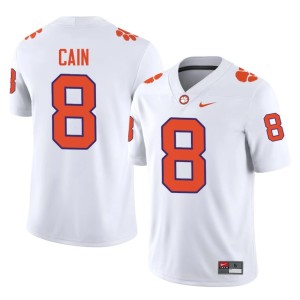 White Deon Cain #8 Clemson National Championship College Football University Men Jerseys 815768-956