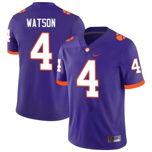 Purple Official College Football CLEM Deshaun Watson Men #4 Jerseys 591497-953