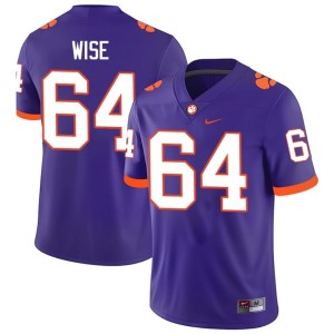 Purple Grant Wise Clemson Tigers College Football #64 Stitched Men's Jerseys 534463-151