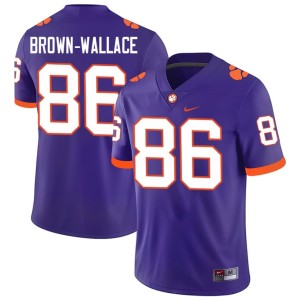 Purple Clemson University Tigers #86 Mens Game College Football Jaylen Brown-Wallace Jerseys 762929-900
