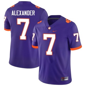 Purple Jeremiah Alexander Men Alumni #7 College Football Clemson National Championship Jersey 532257-614