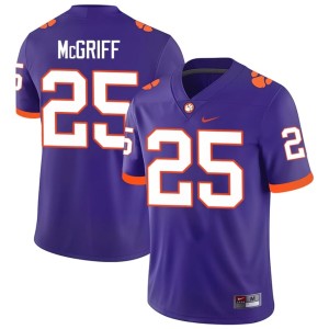 Purple Mens Tiger Town Replica College Football Keil McGriff #25 Jersey 313003-538
