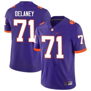 Purple Clemson Tigers Men Leo Delaney #71 College Football Alumni Jersey 979263-634