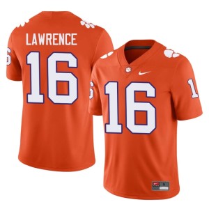 Orange CLEM College Football Trevor Lawrence Men's #16 Alumni Jerseys 442826-568