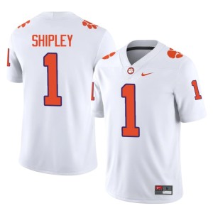 White University Mens #1 College Football Clemson National Championship Will Shipley Jersey 575750-178