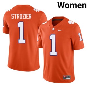 Orange College Football Clemson University Tigers #1 Women Branden Strozier Embroidery Jerseys 218356-970