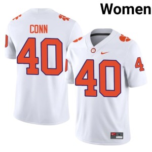White High School Women's College Football Brodey Conn #40 Clemson National Championship Jerseys 242094-482