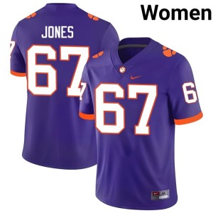 Purple #67 Tigers Carlito Jones Womens College Football Alumni Jerseys 132608-319