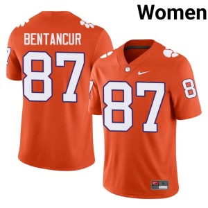 Orange Alumni Clemson College Football Women's #87 Christian Bentancur Jerseys 850146-636