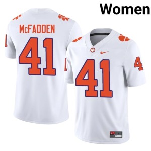 White Connor McFadden CFP Champs College Football #41 High School Womens Jerseys 180117-138