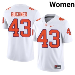 White 2026 J.R. Buckner Womens College Football Clemson #43 Jerseys 936546-735