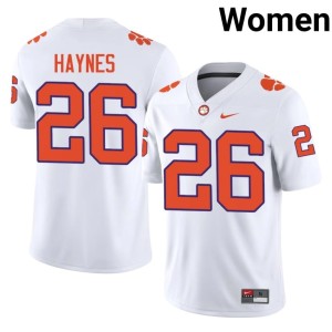 White #26 Tigers Womens College Football High School Jay Haynes Jersey 688077-906