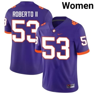 Purple Clemson National Championship College Football Womens Joseph Roberto II Stitched #53 Jersey 356601-890