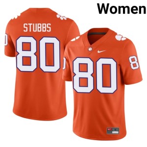 Orange College Football Player #80 Women's Clemson National Championship Luke Stubbs Jersey 975107-723