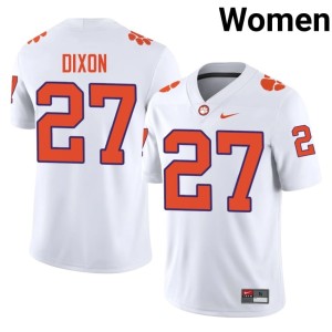 White #27 College Football Women Noah Dixon Clemson National Championship 2026 Jersey 477572-830