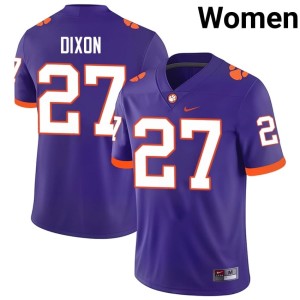 Purple Noah Dixon #27 Limited Womens Clemson Tigers College Football Jerseys 707750-148