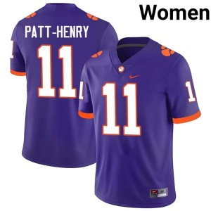 Purple Embroidery Olsen Patt-Henry Women's Clemson Tigers College Football #11 Jerseys 563622-913